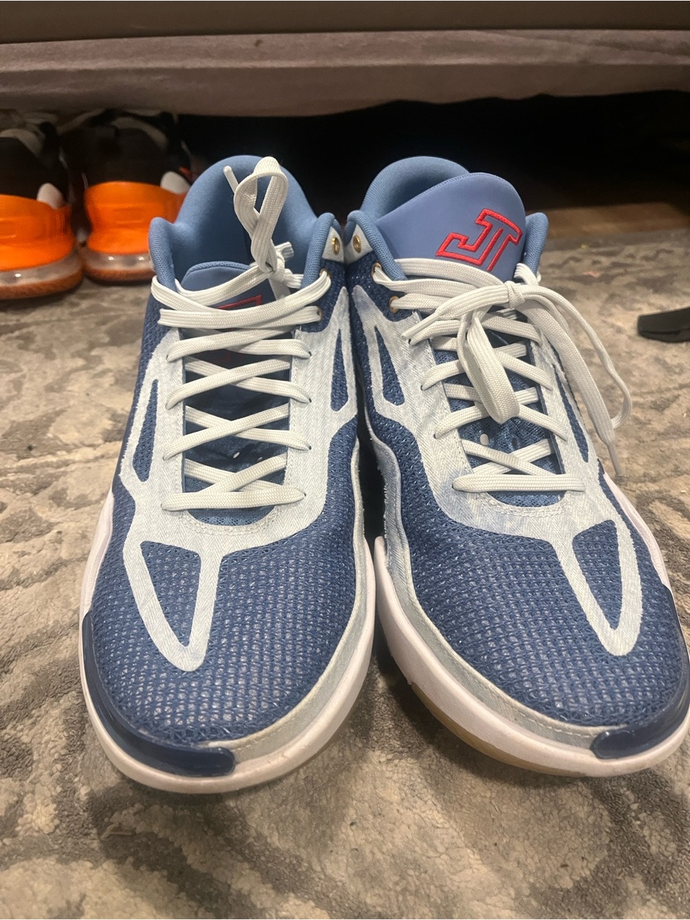 Nike Men's Navy and Light Blue Athletic Running Shoes